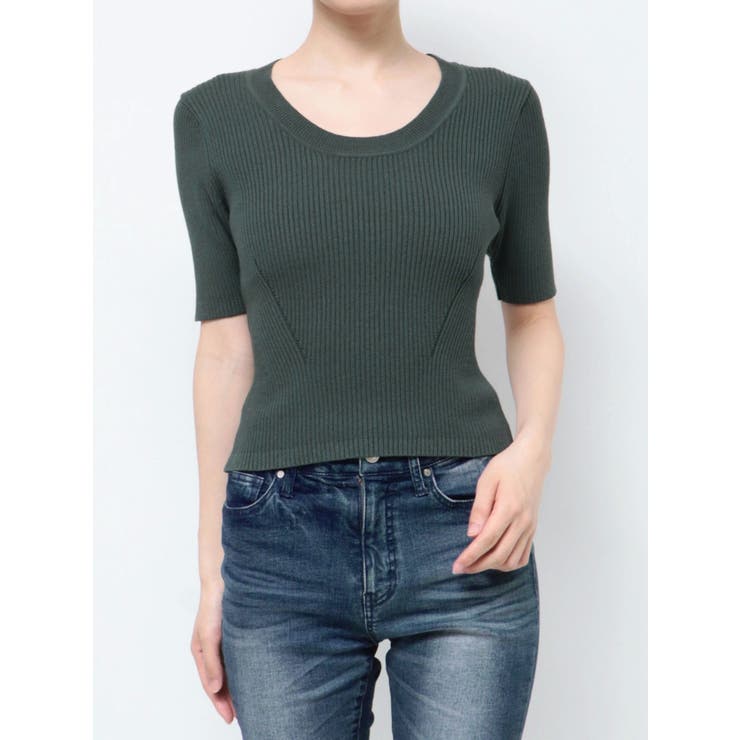 ラウンドネックリブニットトップス | RESEXXY | 詳細画像44 