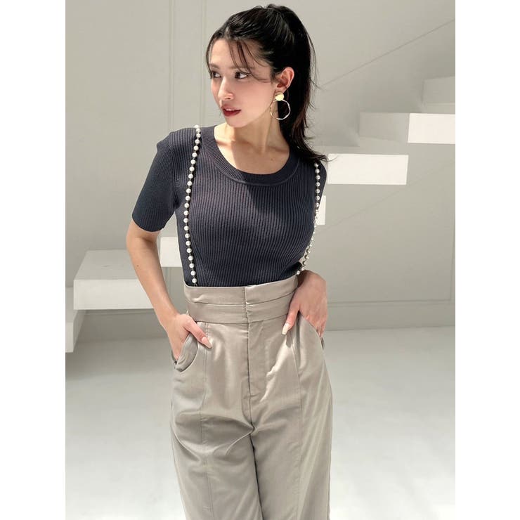 ラウンドネックリブニットトップス | RESEXXY | 詳細画像8 