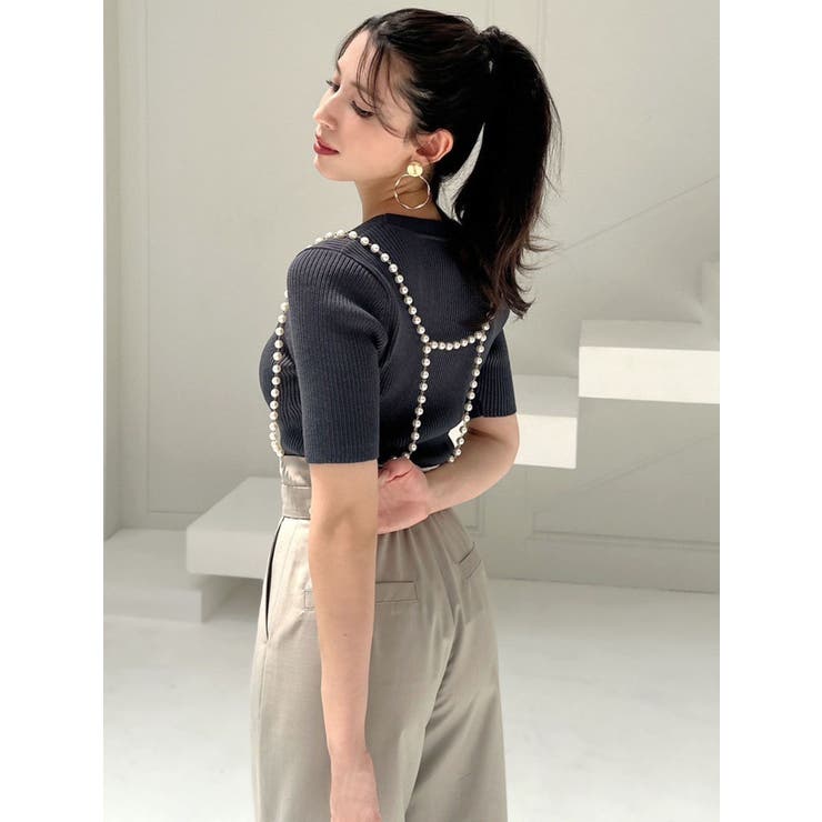 ラウンドネックリブニットトップス | RESEXXY | 詳細画像9 