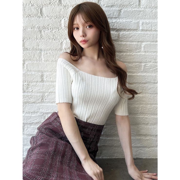 オフショルリブニットトップス | RESEXXY | 詳細画像2 