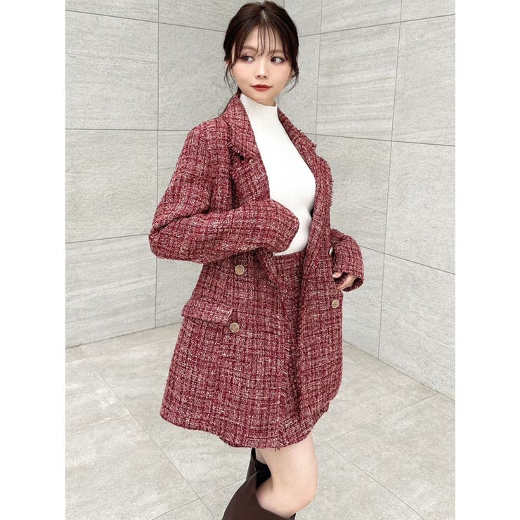 ツイードジャケット【セットアップ着用可能】[品番：MKSW0060356