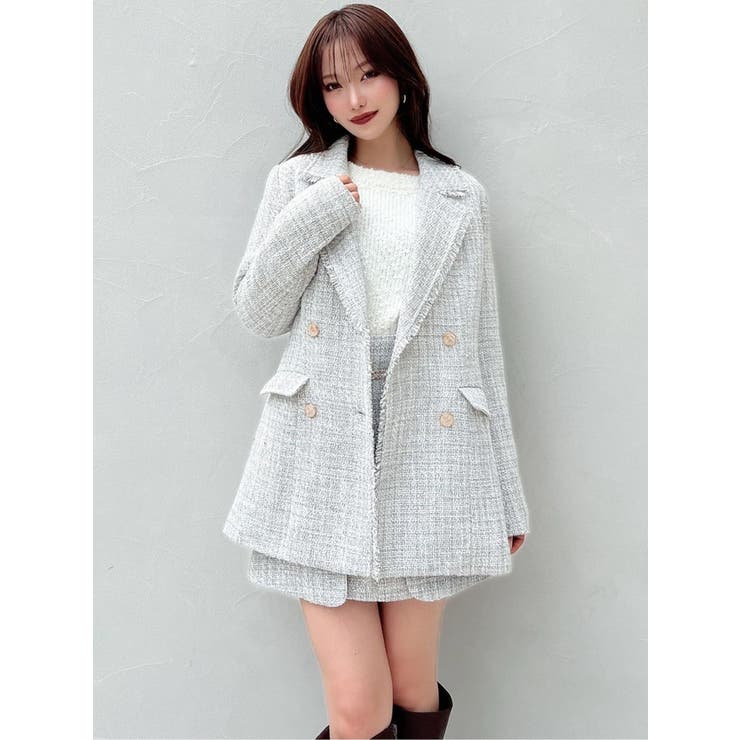 ツイードジャケット【セットアップ着用可能】[品番：MKSW0060356