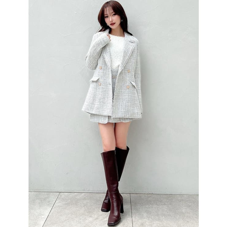 ツイードジャケット【セットアップ着用可能】[品番：MKSW0060356