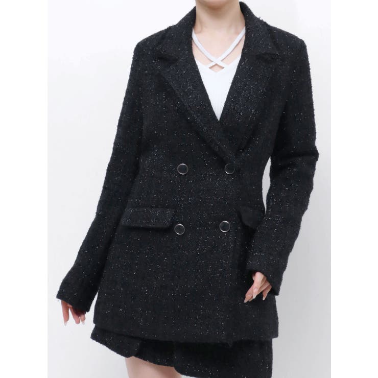 ツイードジャケット【セットアップ着用可能】[品番：MKSW0060356