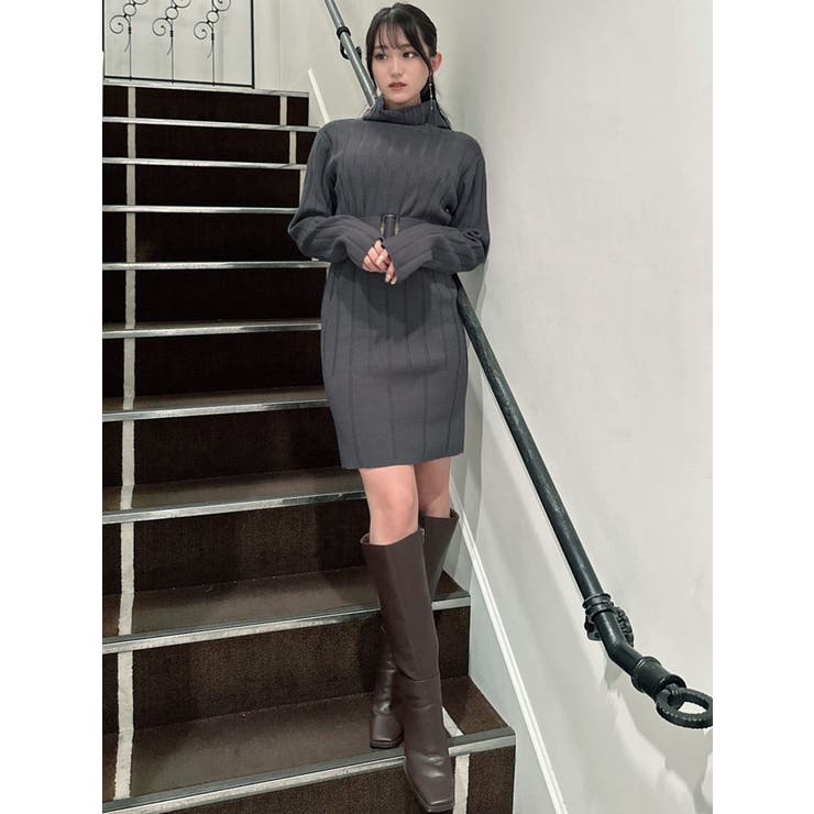 美品 セオリー リブニットワンピース グレー Sサイズ RIB DRESS 美品 セオリー リブニットワンピース グレー Sサイズ RIB DRESS