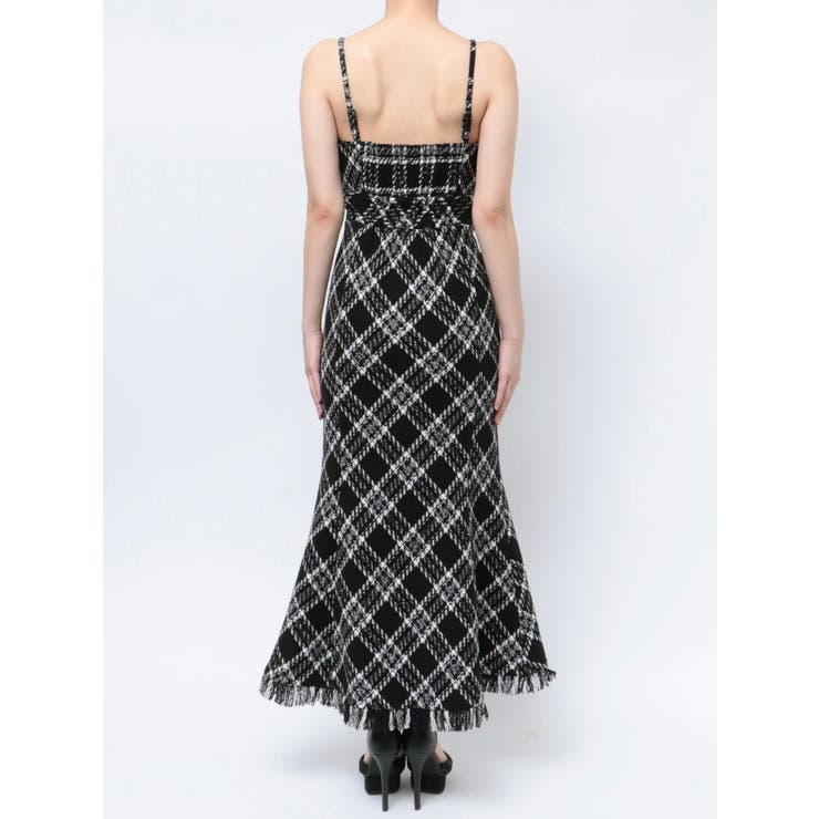 フリンジチェックベアワンピース[品番：MKSW0061186]｜RESEXXY