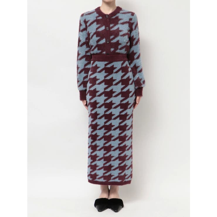 ハウンドトゥースシャギーニットスカート【セットアップ着用可能】 | RESEXXY | 詳細画像23