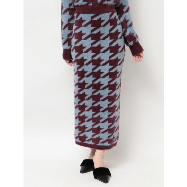 ハウンドトゥースシャギーニットスカート【セットアップ着用可能】 | RESEXXY | 詳細画像28