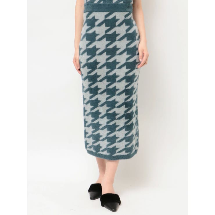 ハウンドトゥースシャギーニットスカート【セットアップ着用可能】 | RESEXXY | 詳細画像29