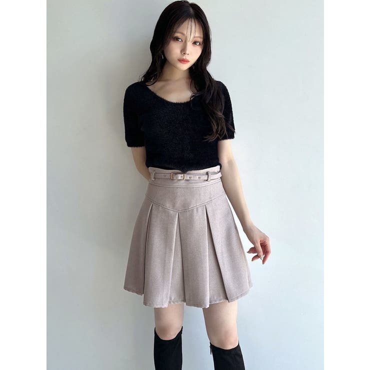 プリーツミニスカート【セットアップ着用可能】[品番