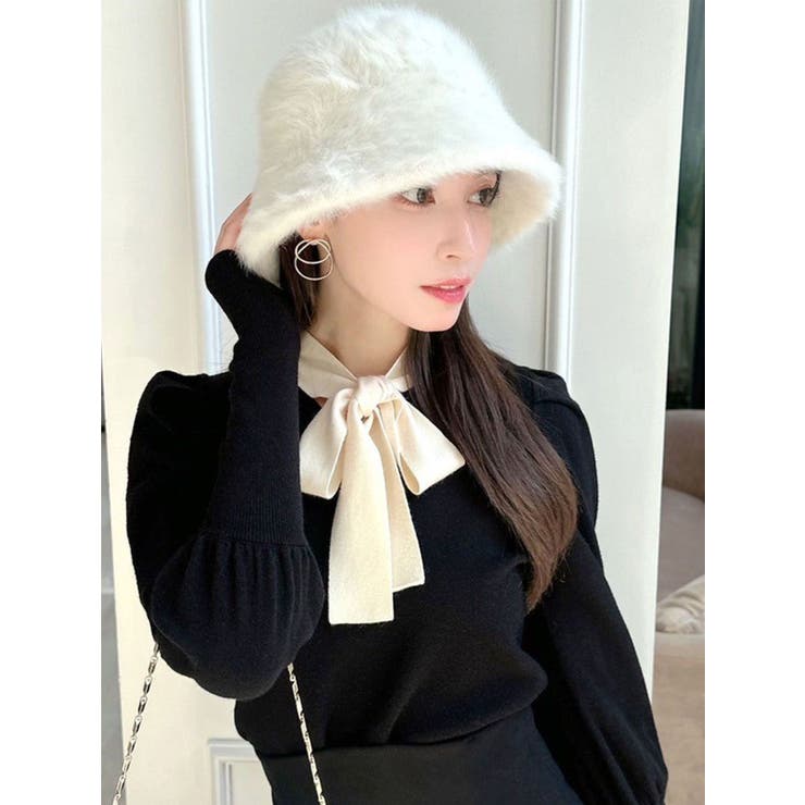 ホワイト | ファーバケットハット | RESEXXY