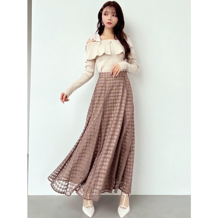 ボリュームリボンニットトップス[品番：MKSW0059928]｜RESEXXY