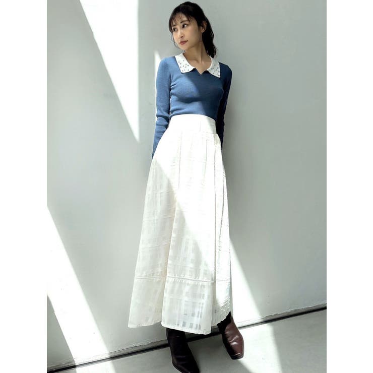 ビジューカラーニットトップス[品番：MKSW0061116]｜RESEXXY