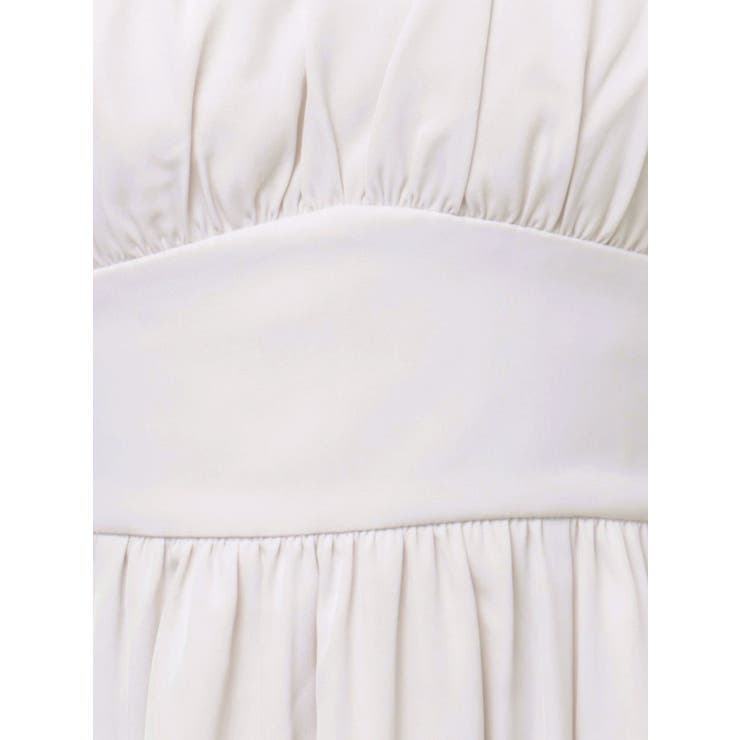 フロントギャザーフレアロングワンピース[品番：MKSW0061387