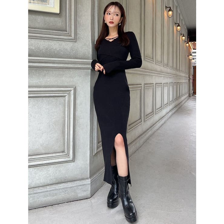 ダブルクロスニットワンピース | RESEXXY | 詳細画像24 