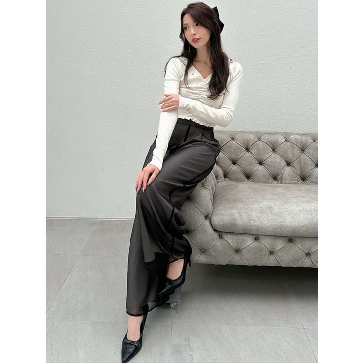 シアーレイヤードロングパンツ | RESEXXY | 詳細画像2 