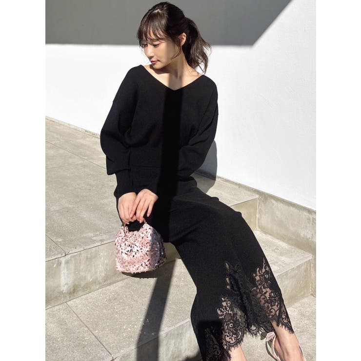 レーストリムニットスカート【セットアップ着用可能】 | RESEXXY | 詳細画像13 