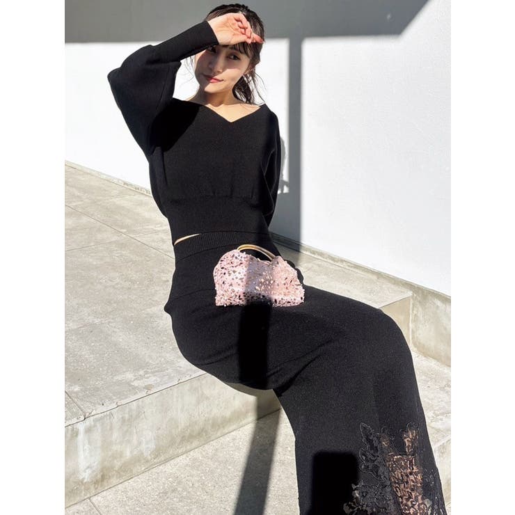 レーストリムニットスカート【セットアップ着用可能】 | RESEXXY | 詳細画像14 