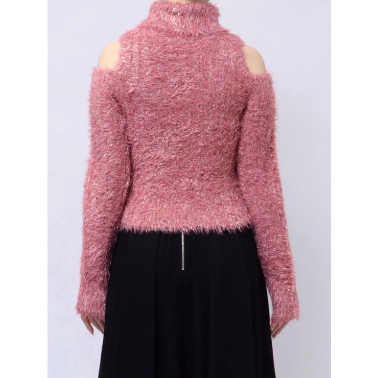 ラメシャギータートルネックニットトップス[品番：MKSW0061321