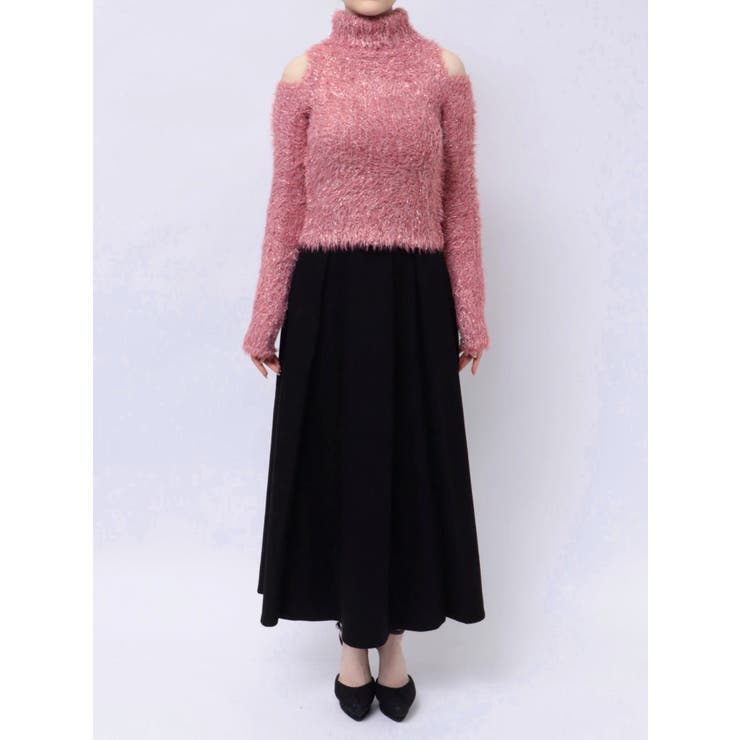 ラメシャギータートルネックニットトップス[品番：MKSW0061321