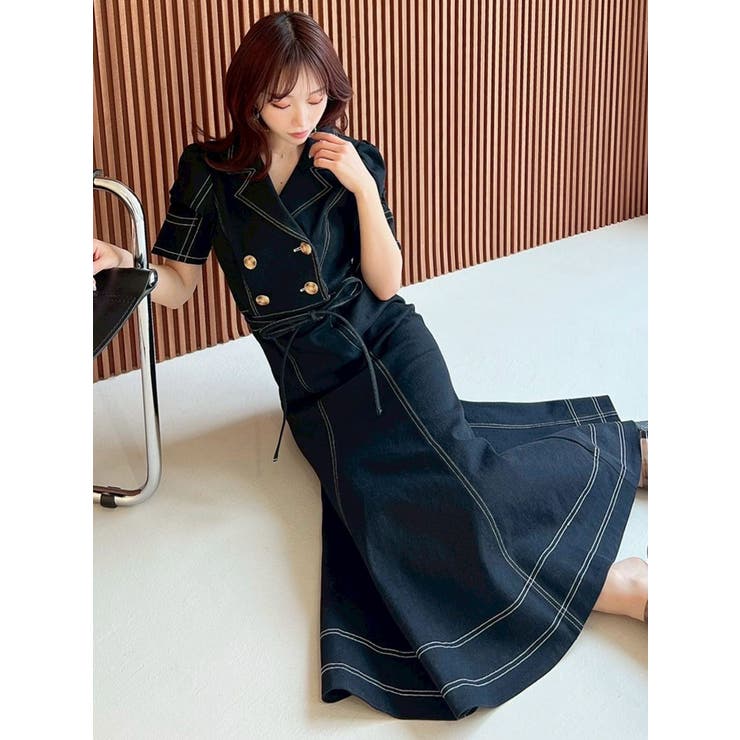 ギャザーデザインマーメイドワンピース | RESEXXY | 詳細画像3 