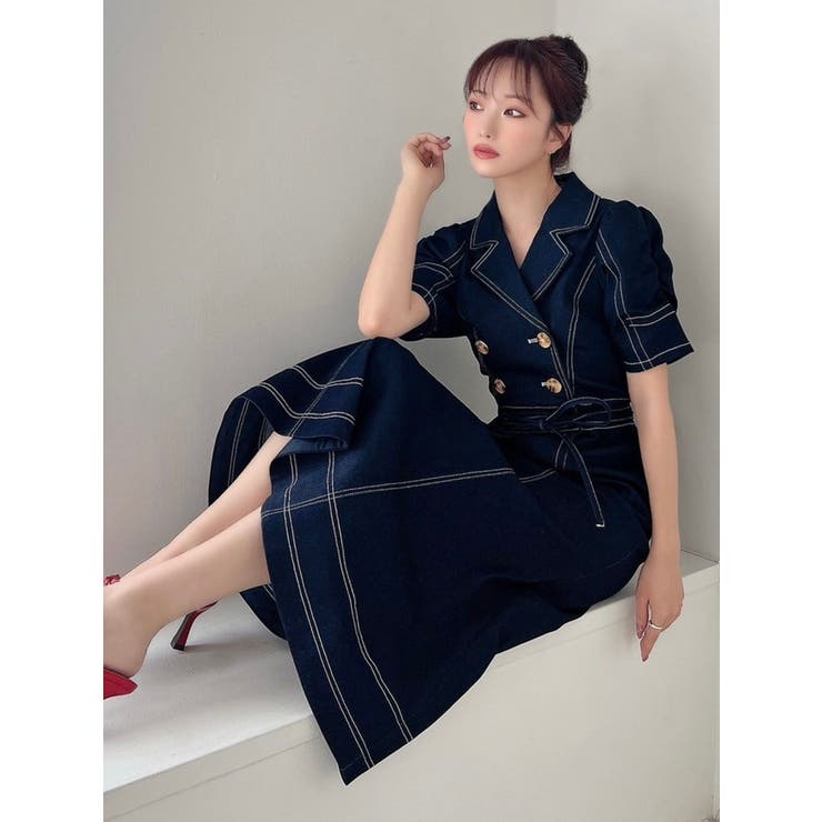 ギャザーデザインマーメイドワンピース | RESEXXY | 詳細画像6 