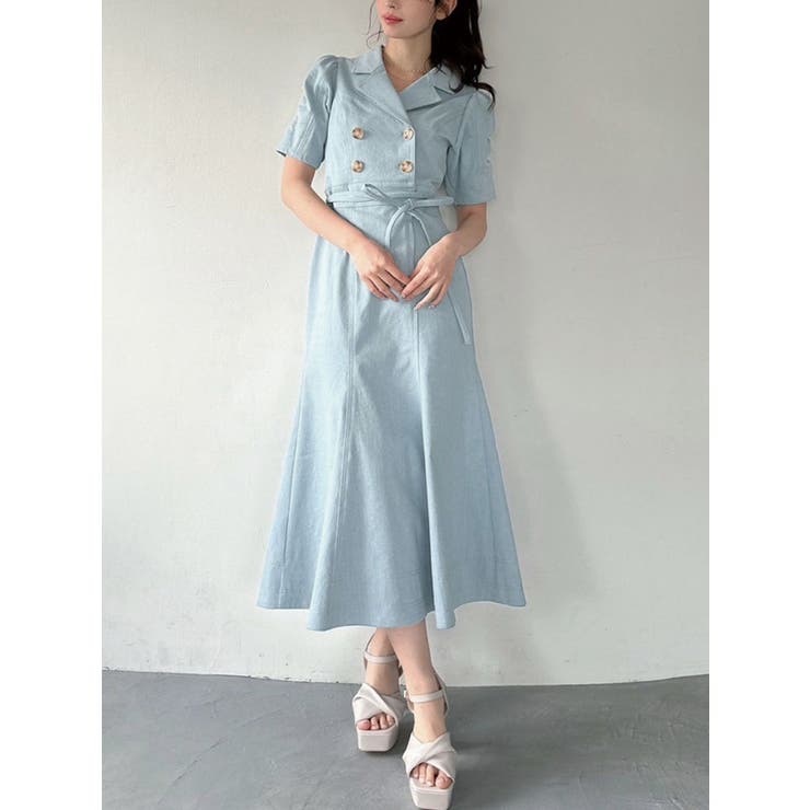 アイスブルー | ギャザーデザインマーメイドワンピース | RESEXXY