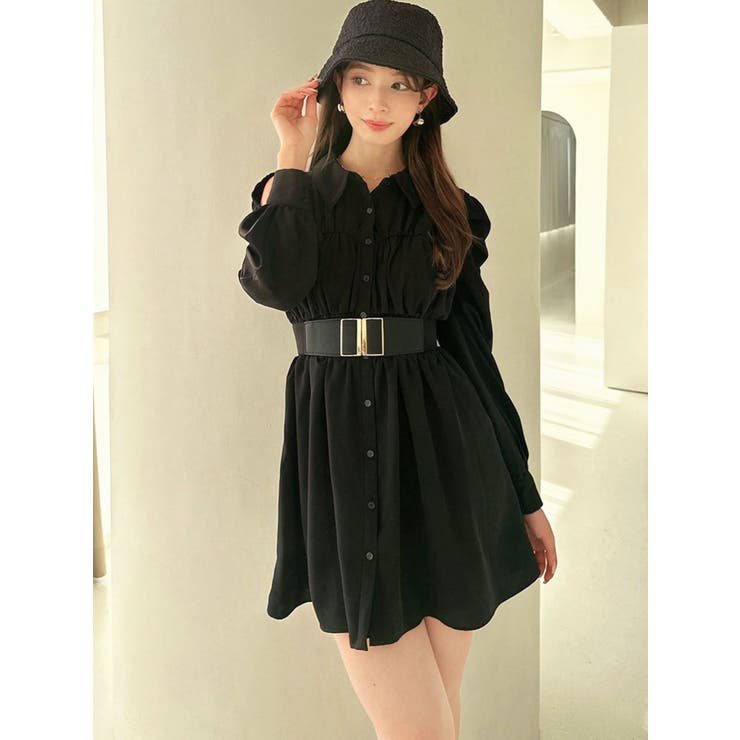 シャーリングデザインミニシャツワンピース | RESEXXY | 詳細画像20 