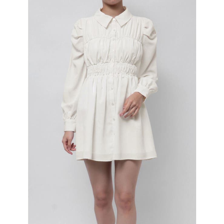 シャーリングデザインミニシャツワンピース | RESEXXY | 詳細画像34 