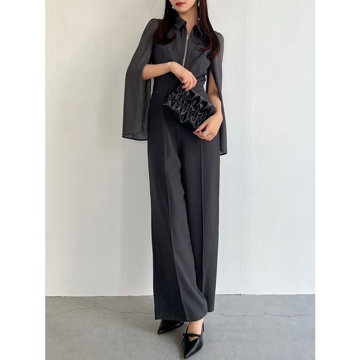 チャコールグレー | シアースリーブコンビネゾン | RESEXXY