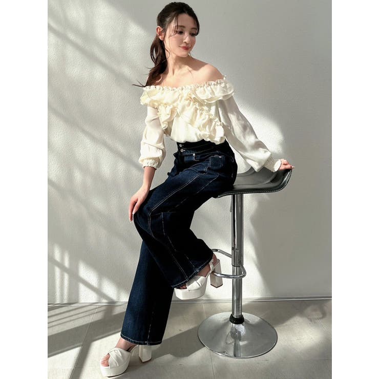 ラッフルオフショルブラウス | RESEXXY | 詳細画像21 