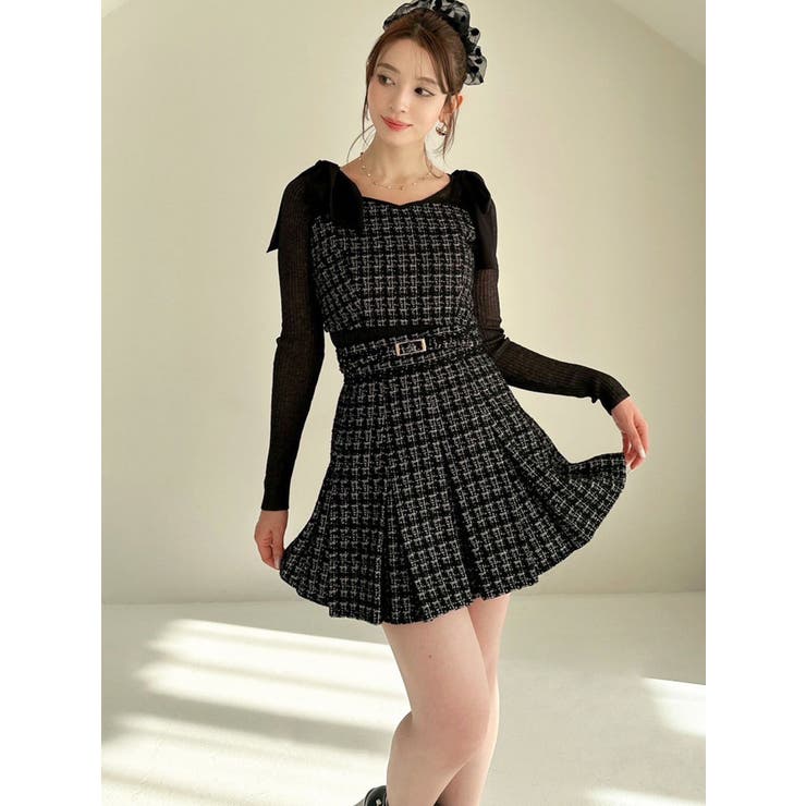 【塩サバ】リボン　ビスチェ　ハーネス FREAK'S STORE/デニムアシメビスチェ/リボン付き デニムビスチェ