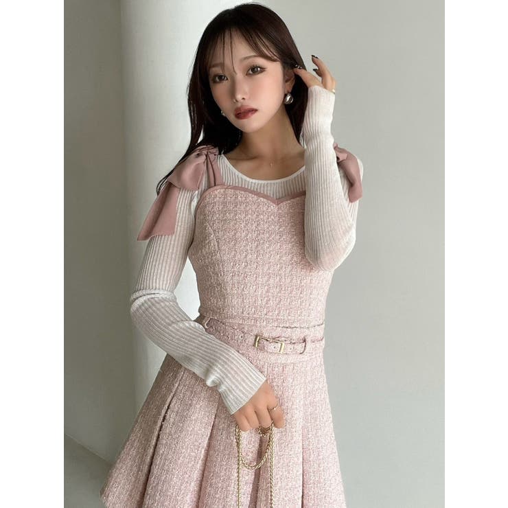 ショルダーリボンツイードビスチェ【セットアップ着用可能】 | RESEXXY | 詳細画像18 