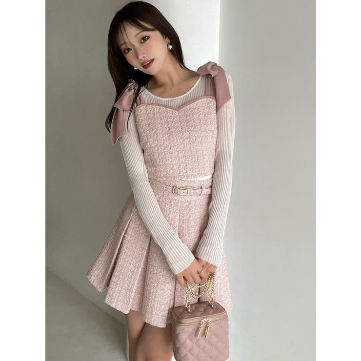 ショルダーリボンツイードビスチェ【セットアップ着用可能】 | RESEXXY | 詳細画像19 