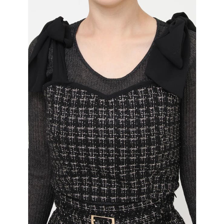 ショルダーリボンツイードビスチェ【セットアップ着用可能】 | RESEXXY | 詳細画像26 