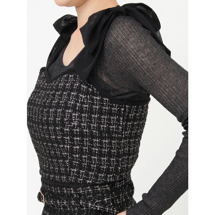 ショルダーリボンツイードビスチェ【セットアップ着用可能】 | RESEXXY | 詳細画像27 