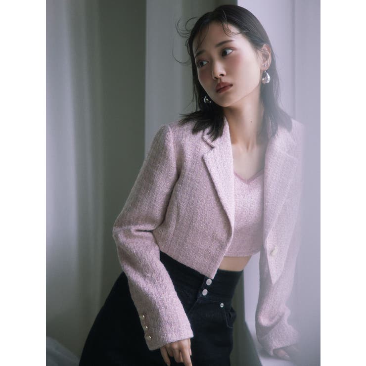 ショルダーリボンツイードビスチェ【セットアップ着用可能】 | RESEXXY | 詳細画像8 