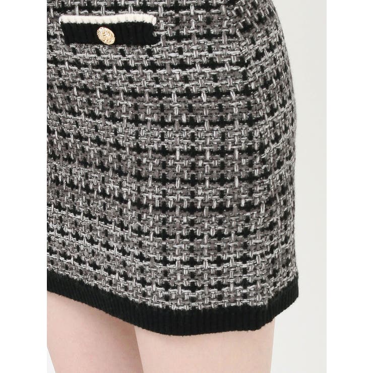 ツイードニットバイカラースカート【セットアップ着用可能】 | RESEXXY | 詳細画像23 
