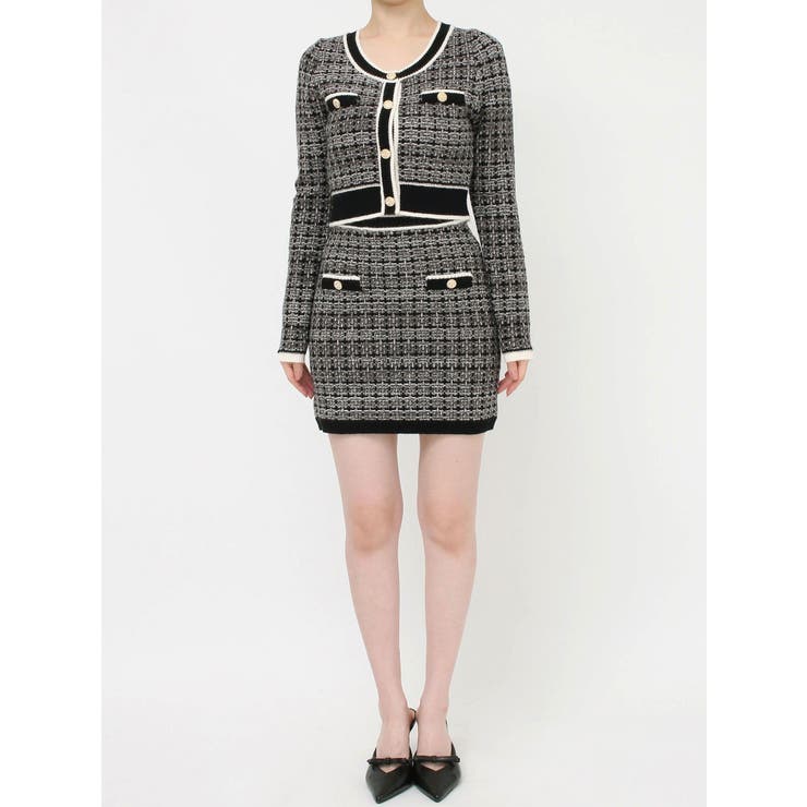 ツイードニットバイカラースカート【セットアップ着用可能】 | RESEXXY | 詳細画像26 