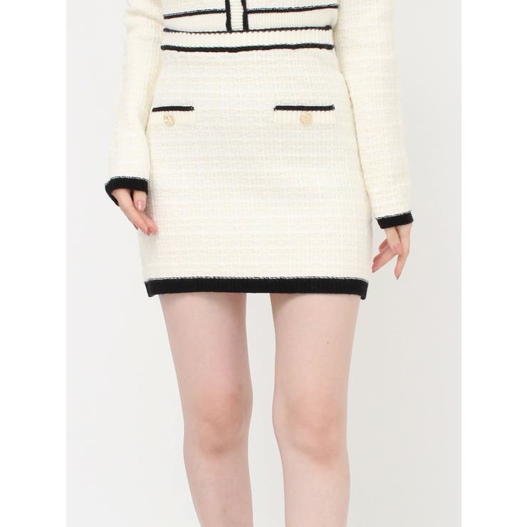 ツイードニットバイカラースカート【セットアップ着用可能】 | RESEXXY | 詳細画像30 