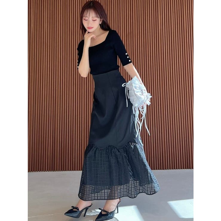 スカラップ切替えフレアスカート | RESEXXY | 詳細画像6 