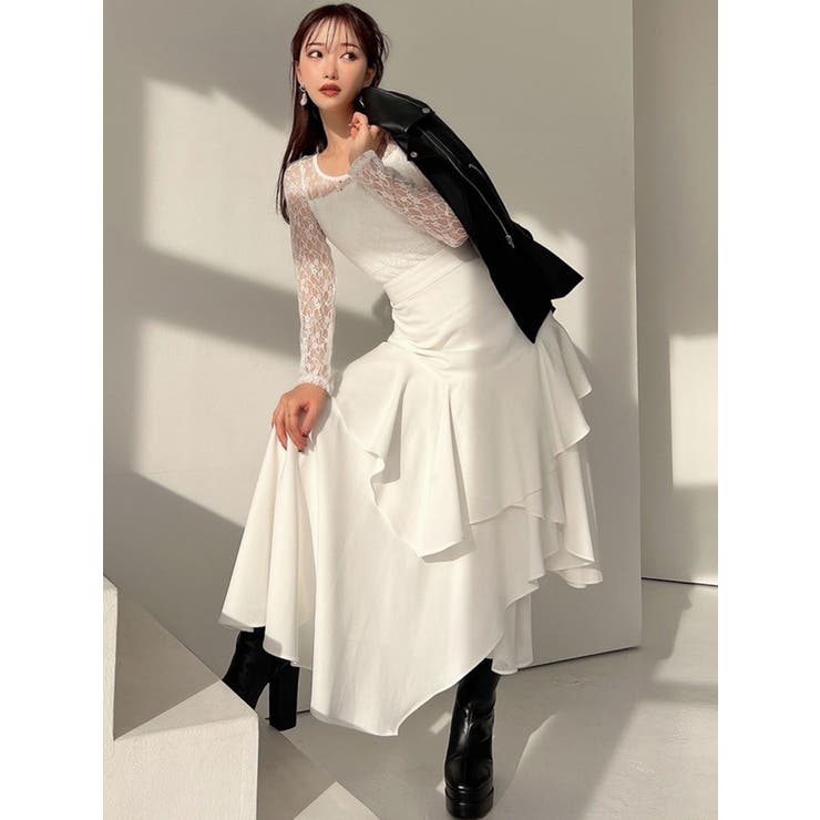 アシンメトリーラッフルフレアスカート | RESEXXY | 詳細画像16 