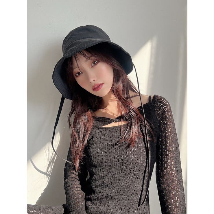 ブラック | バックデザインバケットハット | RESEXXY