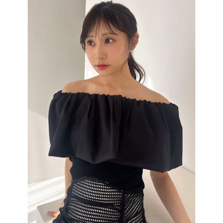 ボリュームドッキングオフショルニットトップス | RESEXXY | 詳細画像23 