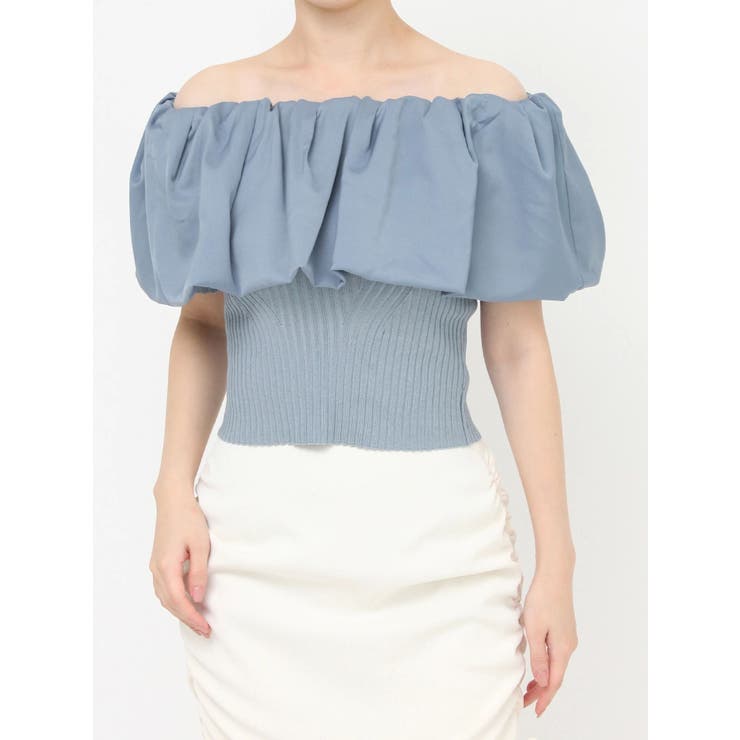 ボリュームドッキングオフショルニットトップス | RESEXXY | 詳細画像40 