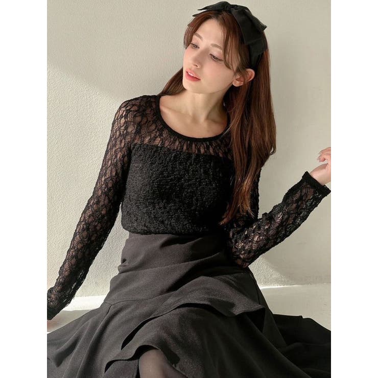 カップ付きストレッチレーストップス | RESEXXY | 詳細画像13 