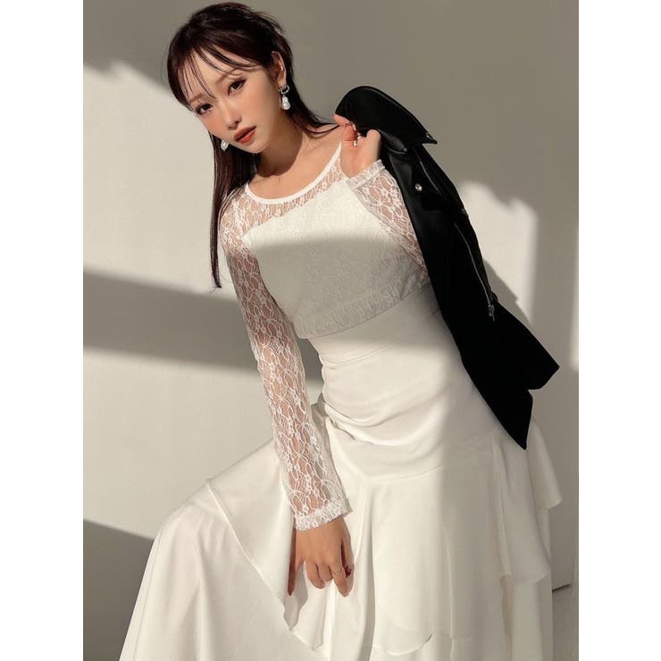 カップ付きストレッチレーストップス | RESEXXY | 詳細画像2 