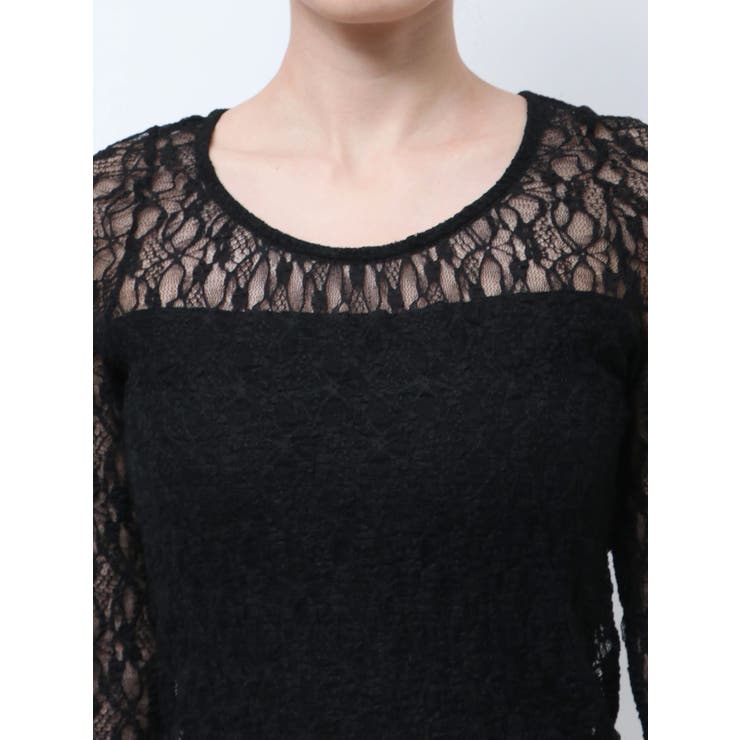 カップ付きストレッチレーストップス[品番：MKSW0063115