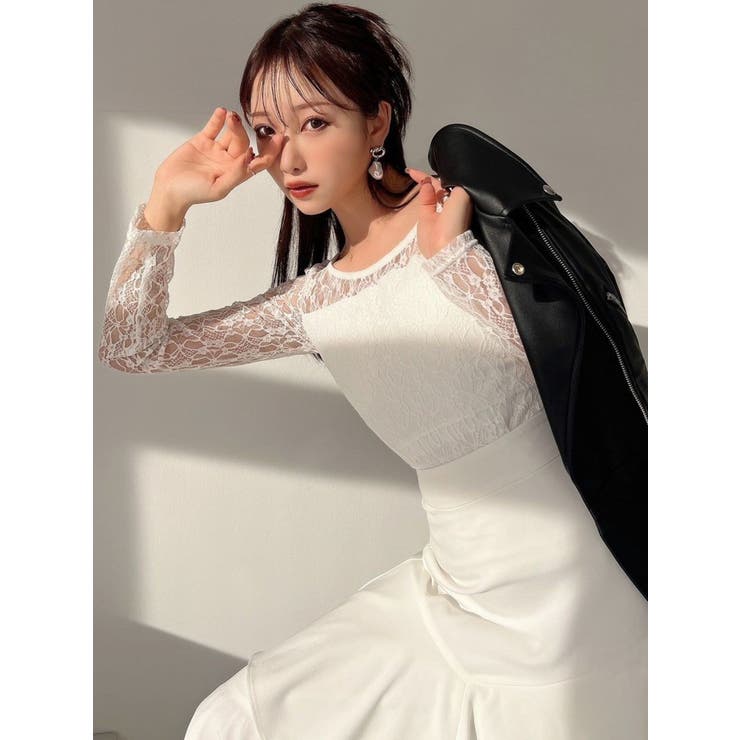 カップ付きストレッチレーストップス | RESEXXY | 詳細画像3 