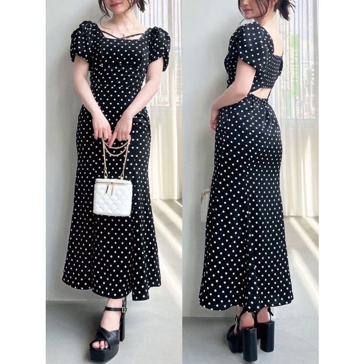 ブラック | バブルスリーブマーメイドワンピース | RESEXXY